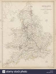 England With Its Canals And Railways Wales Sduk 1844 Old