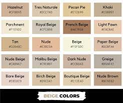 60 Shades Of Beige Color With Names