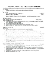 Waitress Job Objective Resume Of Waiter Cocktail Sample Resumes Wa