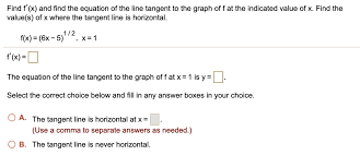 Line Tangent To The Graph Of F