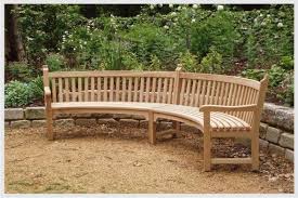 Large English Oak Curved Garden Bench