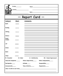Blank Report Cards Printable 30 Real Fake Report Card Templates