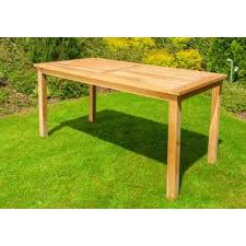 Rectangular Garden Table Teak 160 Cm