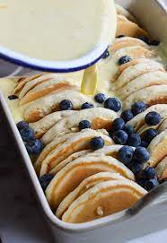 blueberry pancake french toast bake