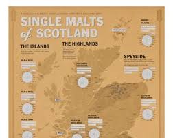 Scotch Tasting Chart Poster For Man Cave Or Bar Gift For Etsy