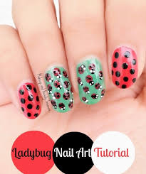 ladybug nail art tutorial