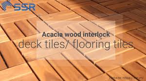 acacia wood interlock deck tiles