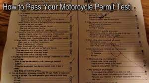 motorcycle permit test how to p