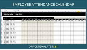 employee attendance tracker spreadsheet