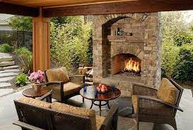 backyard fireplace