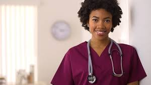 close up of african american nurse in