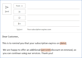 create outlook email template with