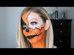 easy ed pumpkin makeup halloween