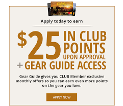 With the cabela's club visa credit card, shoppers get $30 in reward certificates as soon as they sign up. Cabela S Sign Up For Cabela S Club Card Today Milled