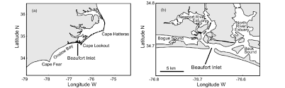 Study Location A South Atlantic Bight B Beaufort Inlet