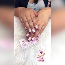 pink nails nail salon manicure