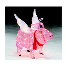 Outdoor Lighted Pig Decoration 28 In 70 Light Icy Pig