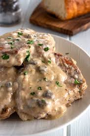Pork chops are breaded in italian breadcrumbs and served with a creamy mushroom sauce in this i have everything except the sliced mushroom… forsee baked pork chops in our near future! Cream Of Mushroom Pork Chops Baked Kitchen Gidget