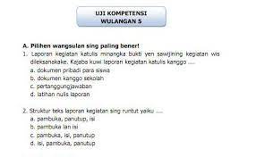 Kunci Jawaban Bahasa Jawa Kelas 9 Halaman 138, 139, 140, Uji Kompetensi  Wulangan 5 Pilihan Ganda - Ringtimes Bali gambar png