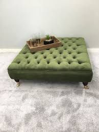 Extra Large Vine Green Footstool