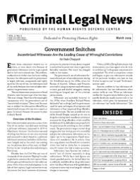 March 2019 Issue Criminal Legal News
