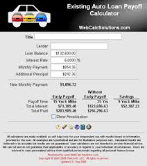 Existing Loan Payoff Calculator Information Webcalcsolutions Com