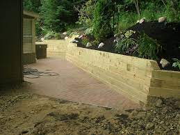 timber retaining walls erie landscape