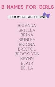 names that start with b bloomers