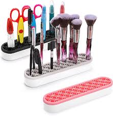 3 pack silicone makeup brush holder