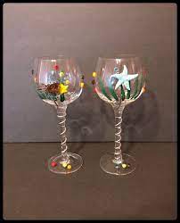 3d Beaded Murano Glass Goblets