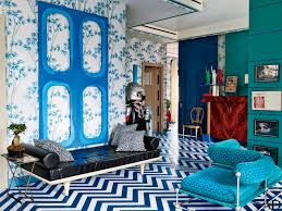 blue and white decor