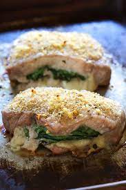 stuffed baked pork chops with