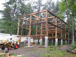 building a timber frame house by