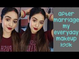 after marriage everyday makeup look