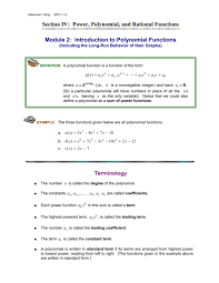module 2 intro to polynomial functions