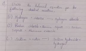 Fallowing Chemical Reactions