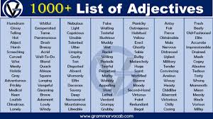 1000 list of adjectives pdf