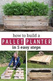 how to build a pallet planter in 5 easy