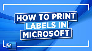 how to print labels in word text