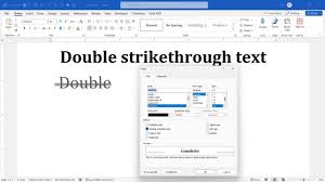 double strikethrough text in ms word