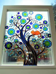 Tree Art Glass Painting Painted Glass