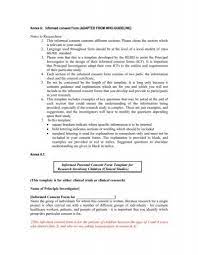 informed consent form template