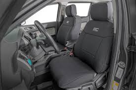 Rough Country Seat Covers Front Bucket Rear Bench With Armrest For 2019 2023 Ford Ranger Rco 91056
