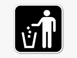You.leave by 6 o'clock or you'll be late. Throw Your Rubbish In The Bin Sticker Put Litter In Bin Sign Hd Png Download Kindpng