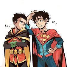robin, superboy, damian wayne, and jonathan kent (dc comics and 1 more)  drawn by miyuli | Danbooru