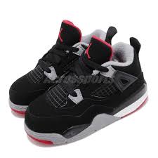 Details About Nike Jordan 4 Retro Td Bred Black Red Toddler Infant Baby Shoe Aj4 Iv Bq7670 060