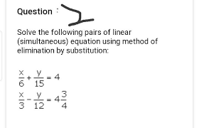 Linear Equation Using The Method