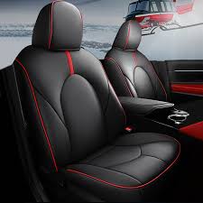 Red Custom Nappa Leather Seat Covers