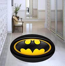 retrofashion batman logo round carpet