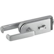 Glass Door Lock With Handle And Cylinder